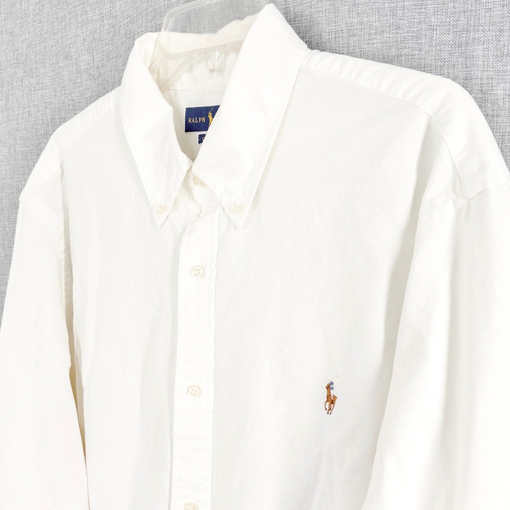 Polo Ralph Lauren Men's XXL Cream Oxford Shirt Classic Fit 100% Cotton